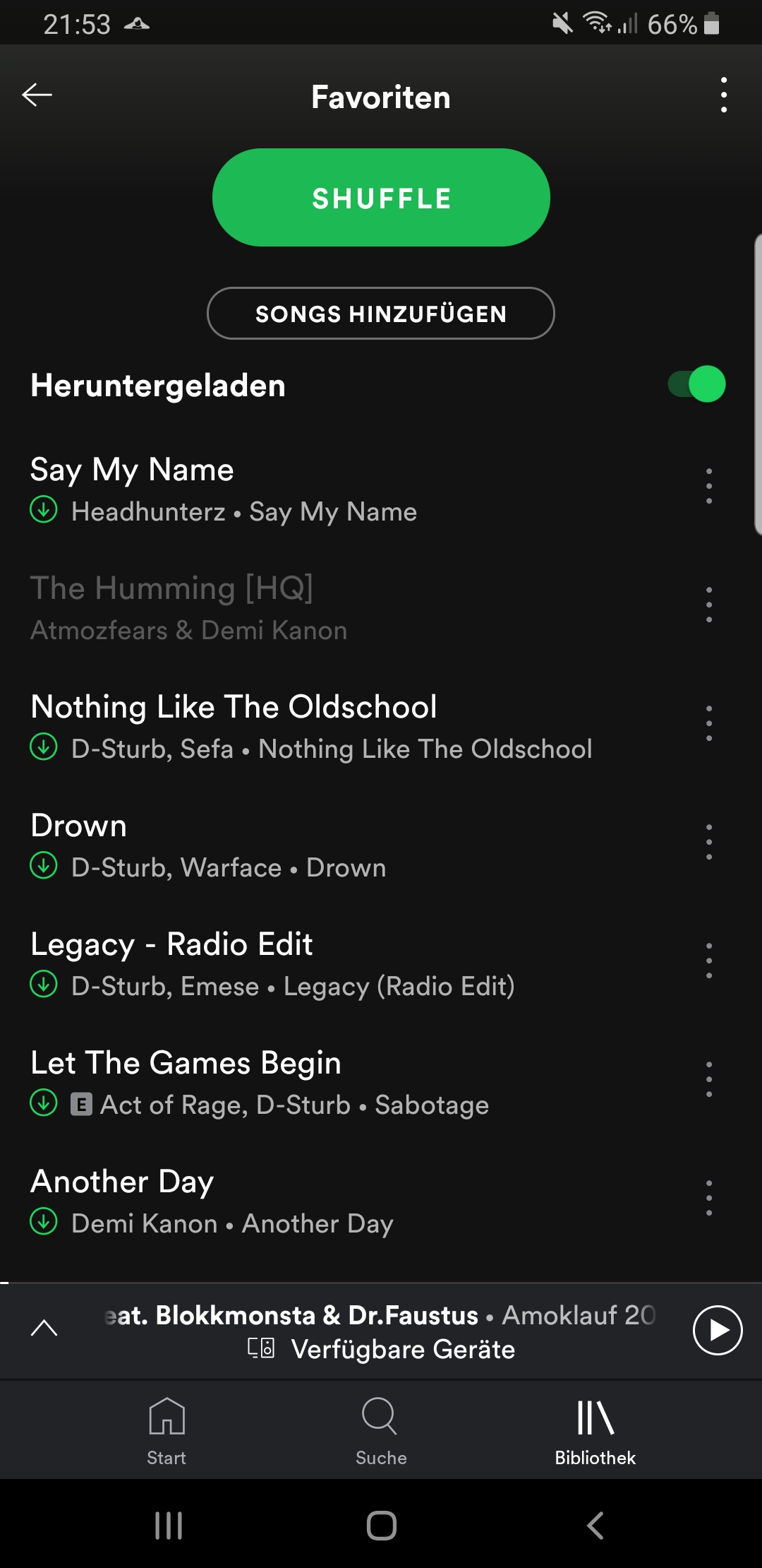 Manche selbst hinzugefügte Songs auf Spotify App lassen sich nicht mehr