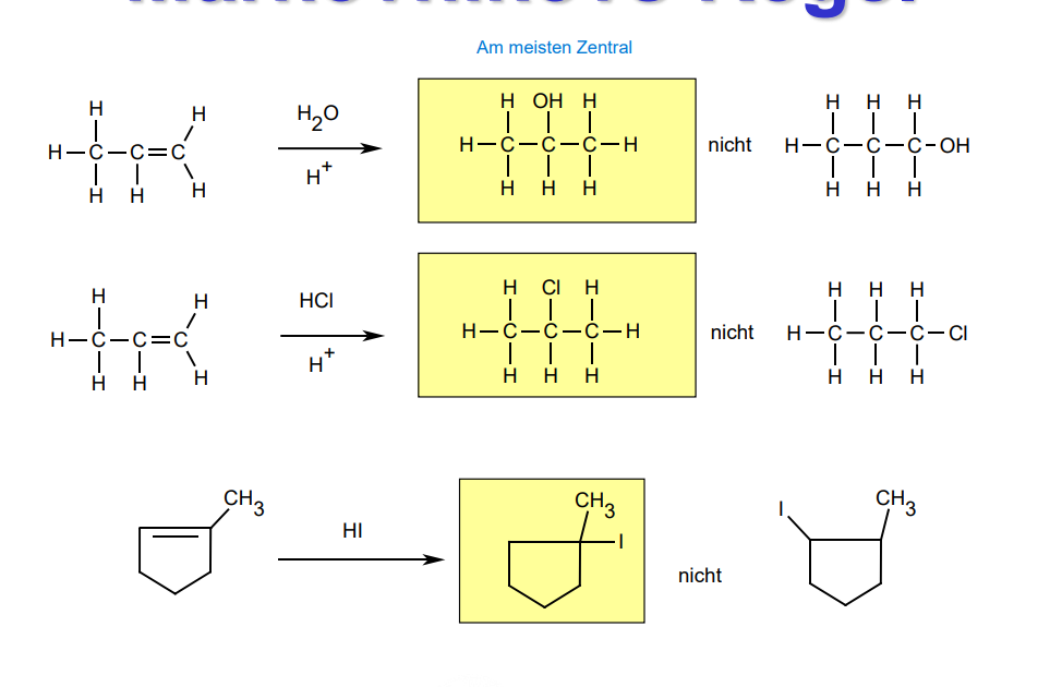Markovnikov Regel? (Chemie, Atom, Chemieunterricht)