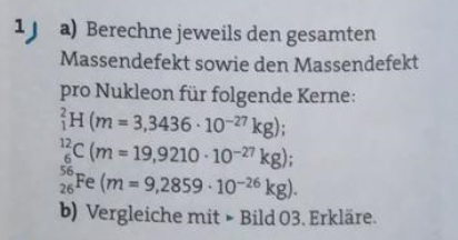 Massendefekt Berechnen