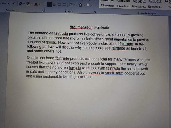 Material Based Writing? (Schule, Englisch)