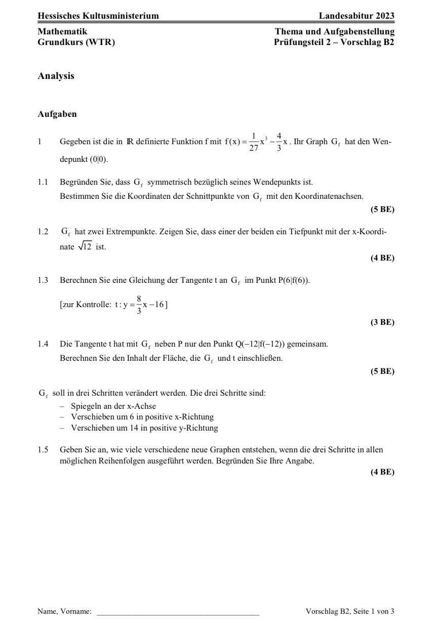 Mathe Abi 2023? (rechnen, Funktion, Gleichungen)