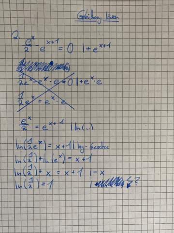Mathe Frage zum Lösen von Gleichungen mit e^x?