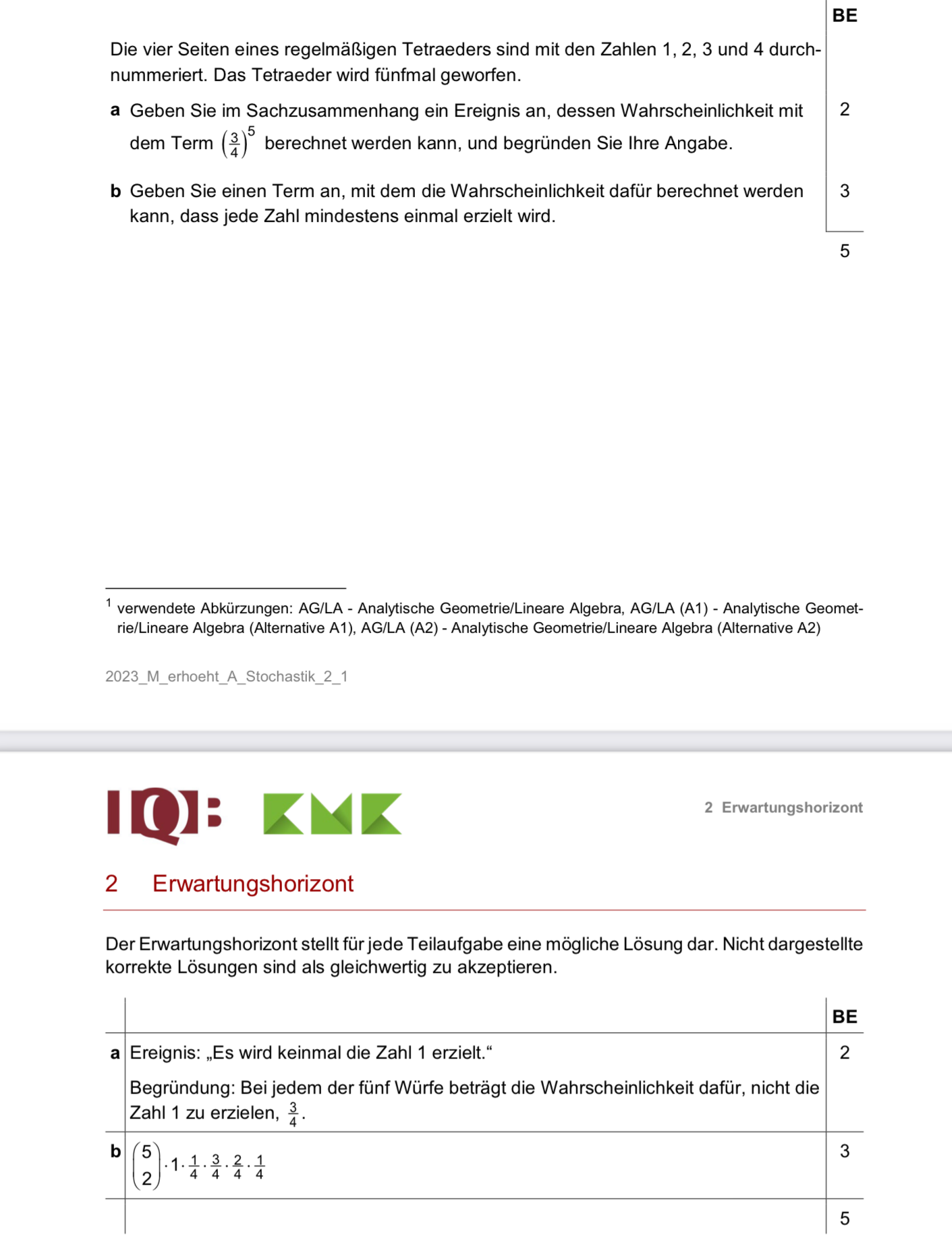 Mathe IQB Aufgabe Abitur 2024? (rechnen, Formel, Mathematiker)