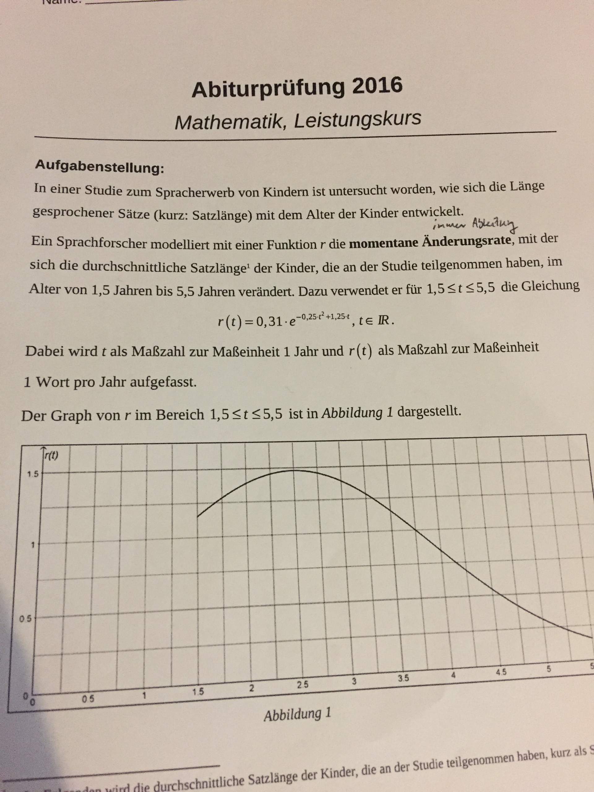 Mathe LK Abitur Aufgabe ? (Schule, Gymnasium, Klausur)