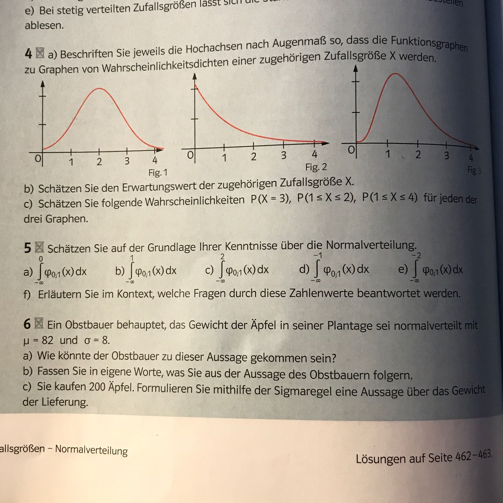 Mathe Normalverteilung Schule Stochastik