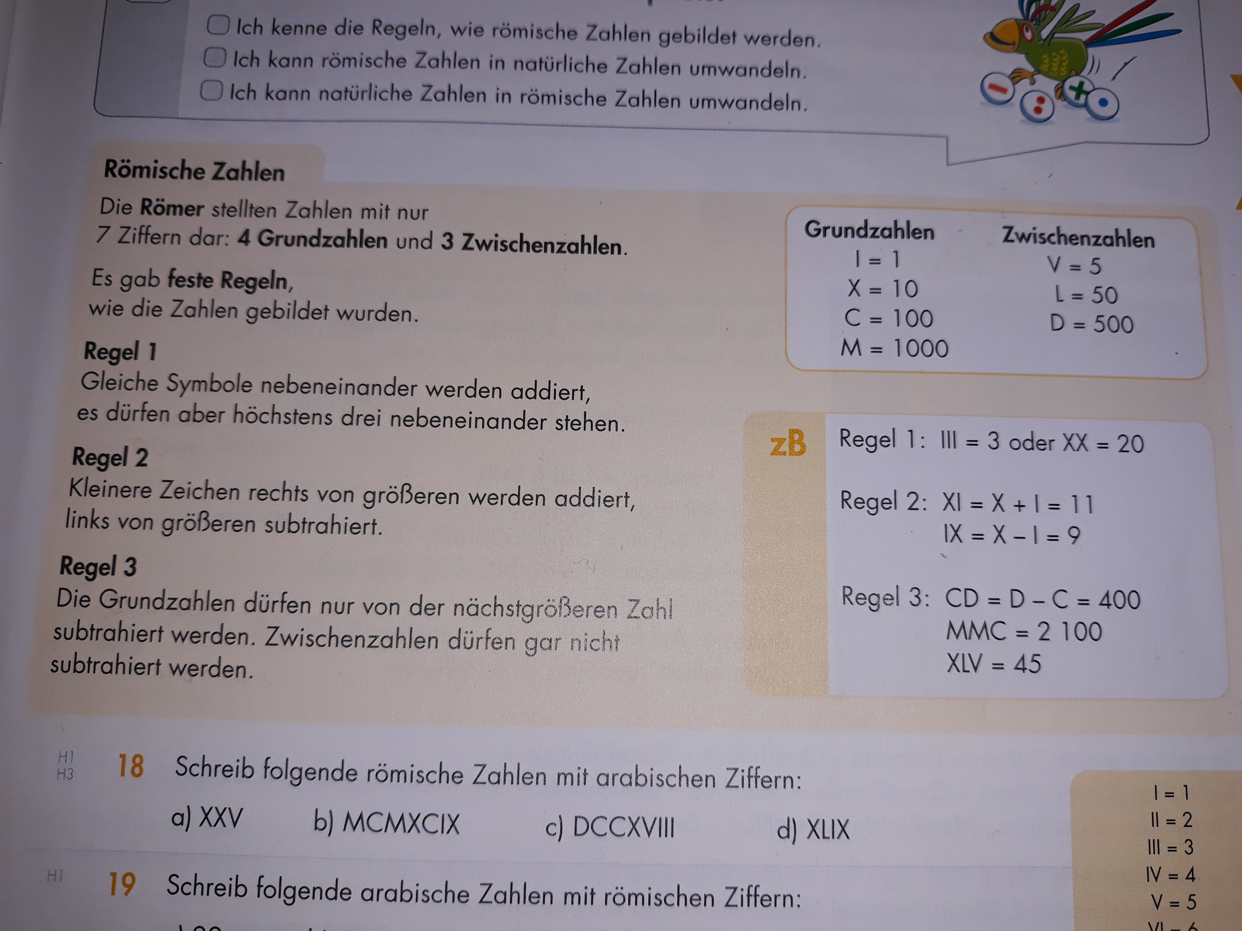 Mathe Problem Romische Zahlen Mathematik