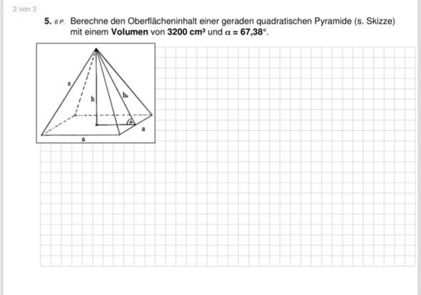 Mathe Pyramide Oberflache Berechnen Schule