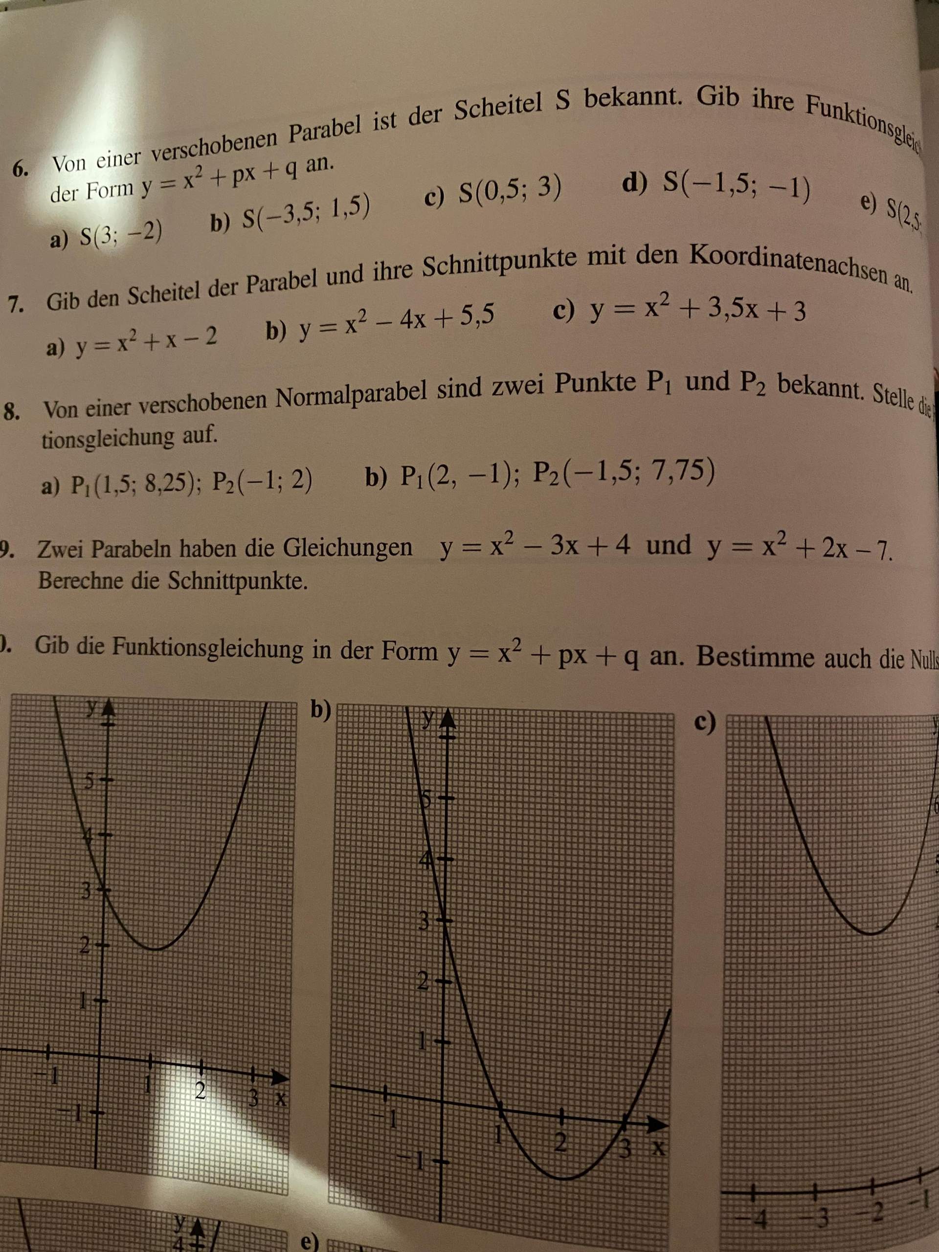 Mathe quadratisch Funktionen? (Schule, Mathematik, quadratische Funktion)