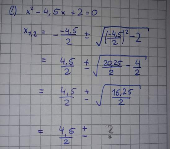 Mathe. Quadratische Gleichung?