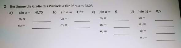 Mathe trigonometrische funktionen?