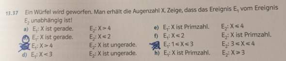 Mathe Unabhängigkeit von Ereignissen Aufgabe? (Schule, Mathematik ...
