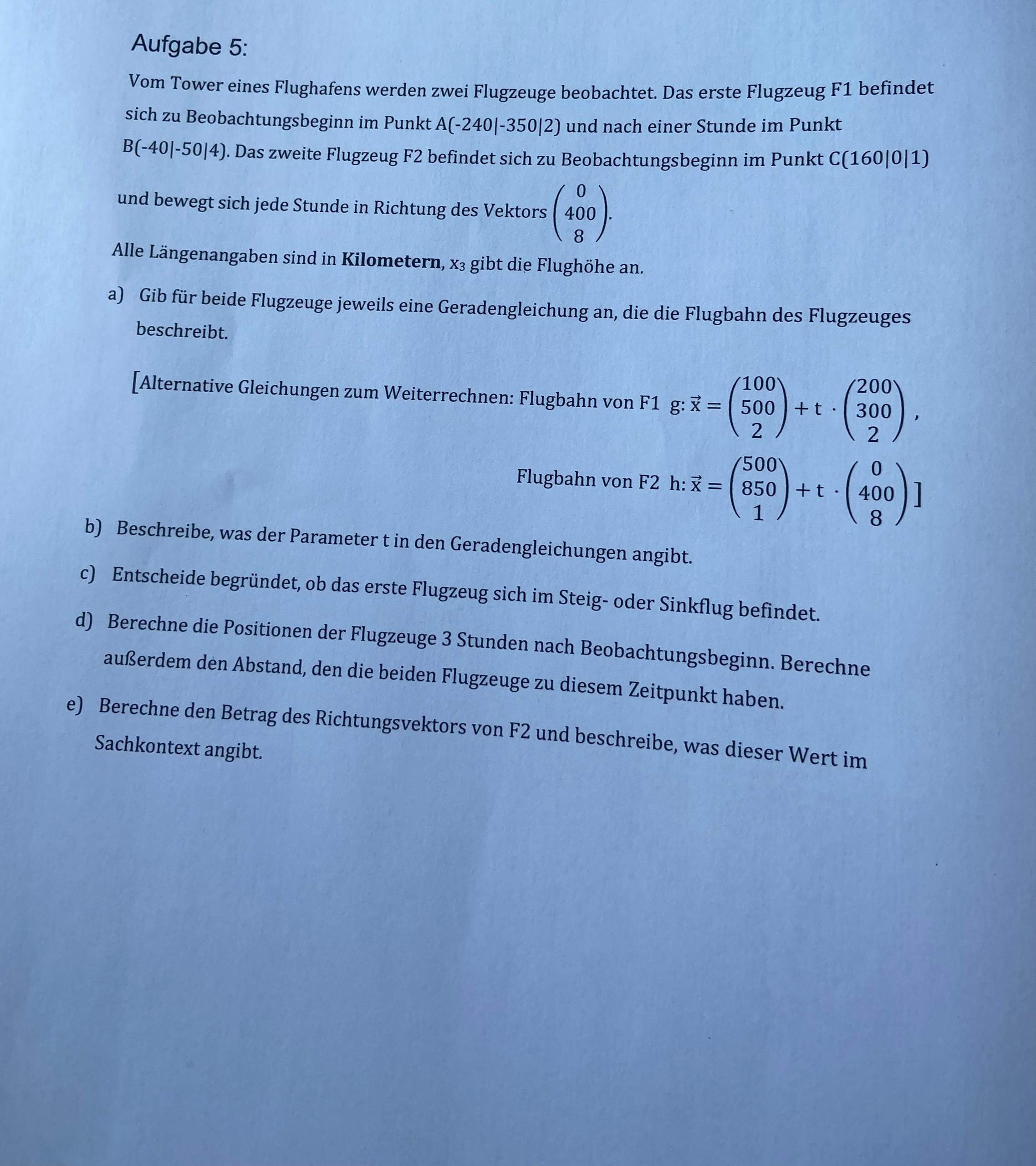 Mathe? Vektoren? (Mathematik)