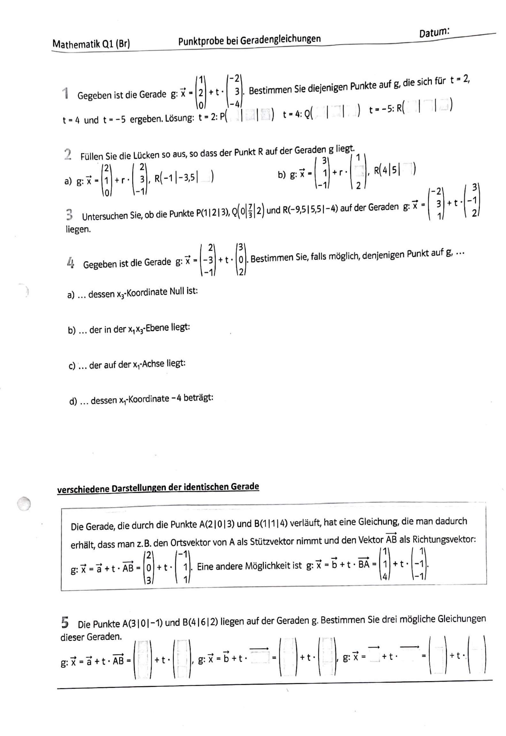 Mathe Vektoren?