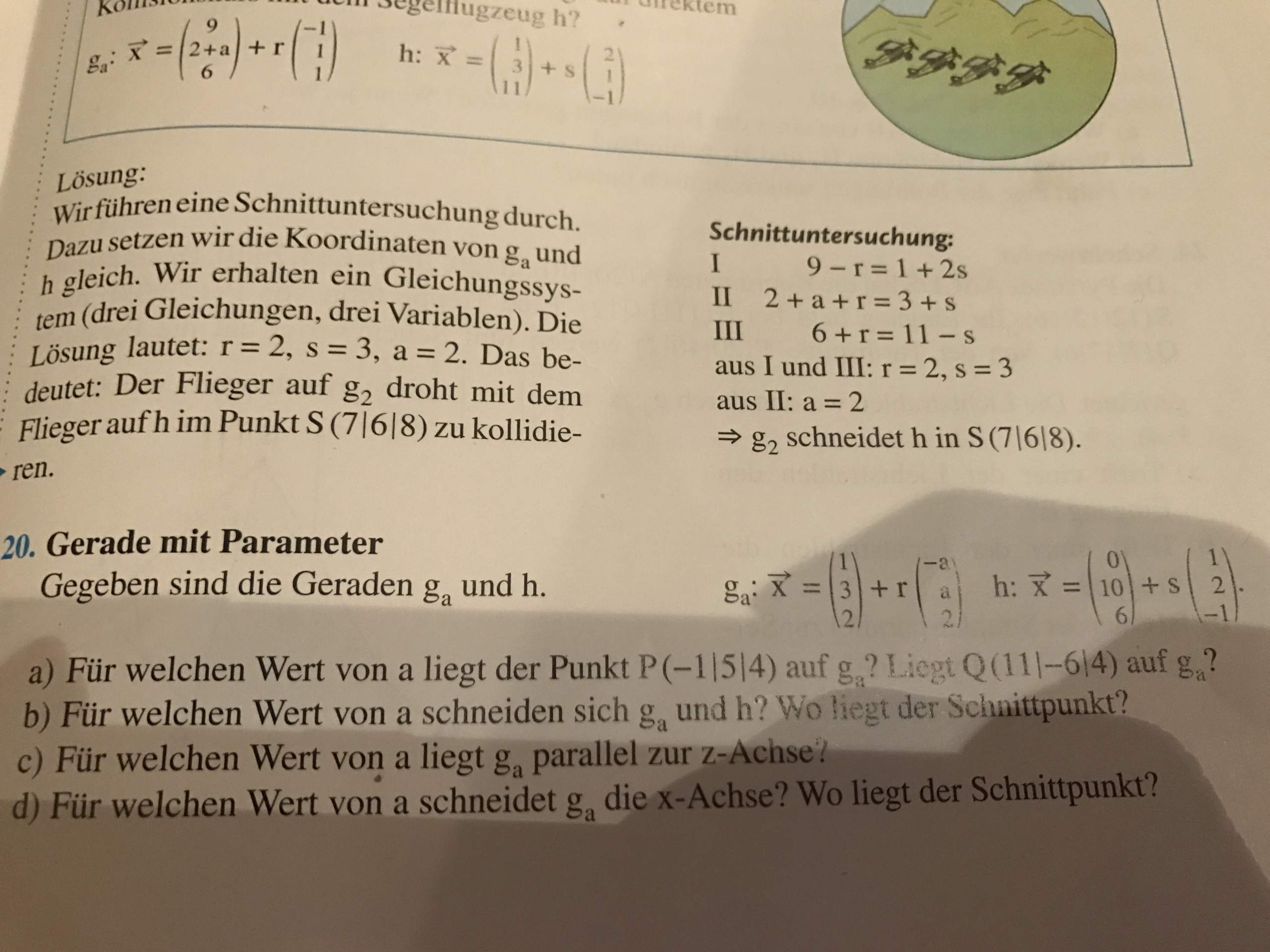 Mathe vektoren schnittpunkt x achse? (Schule, Mathematik)