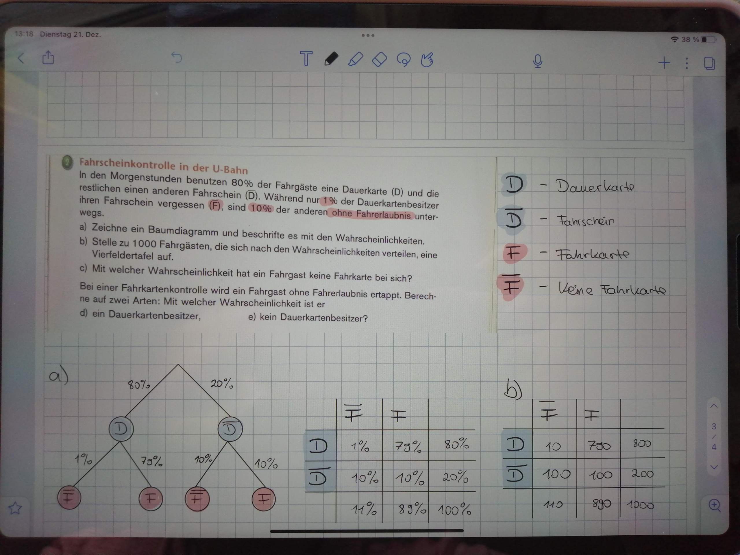 Mathe Wahrscheinlichkeit? (Schule, Mathematik, Hausaufgaben)