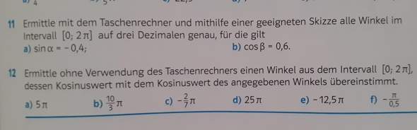 Matheaufgabe Bogenmaß erklären? (Schule, Mathematik, Lernen)