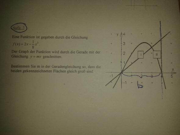 Das ist nochmal die Aufgabe plus Zeichnung - (Mathe, Integral)