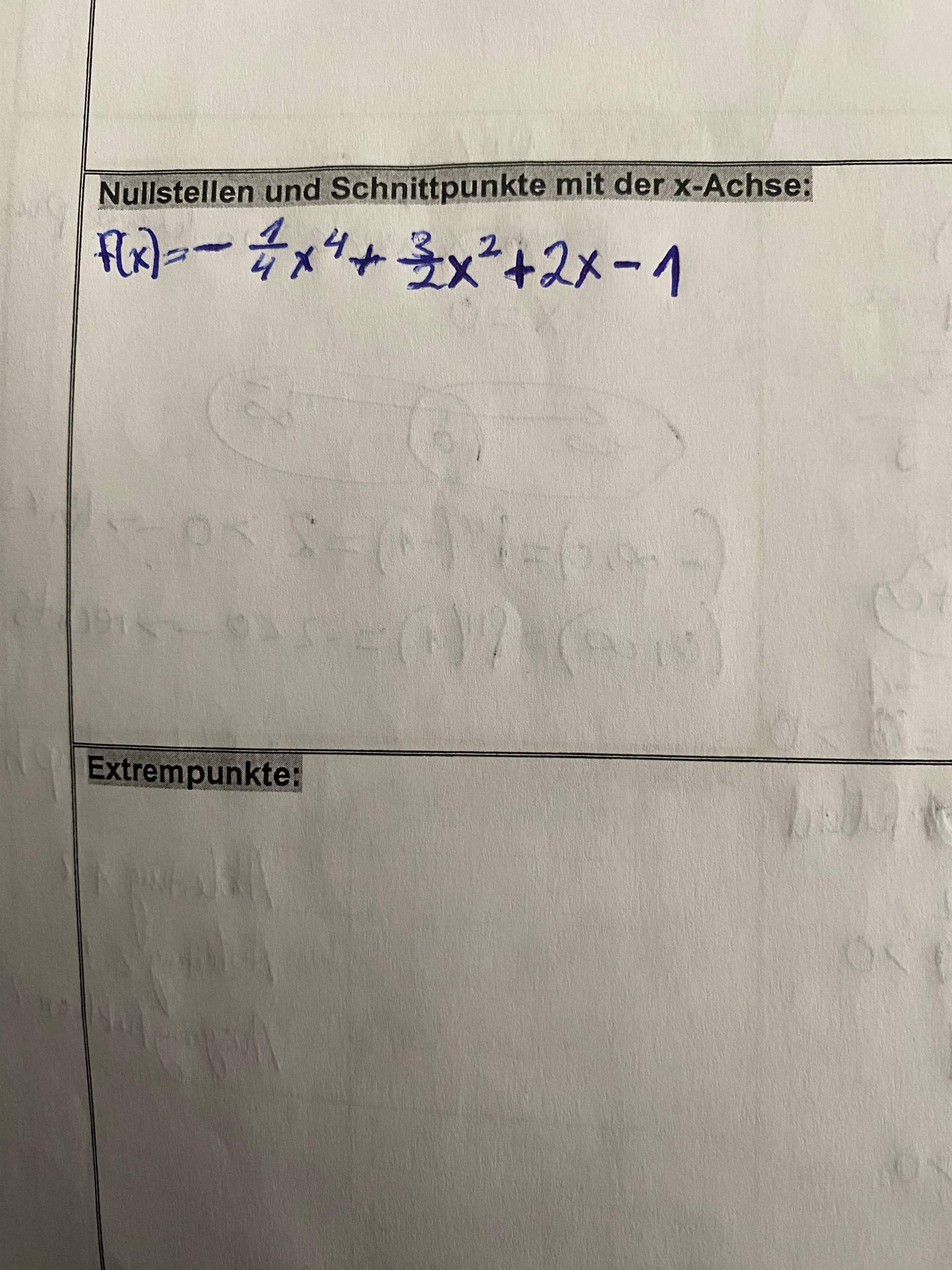 Wie Berechnet Man Die Nullstellen Wie berechnet man die Nullstellen eine Funktion vierten Grades