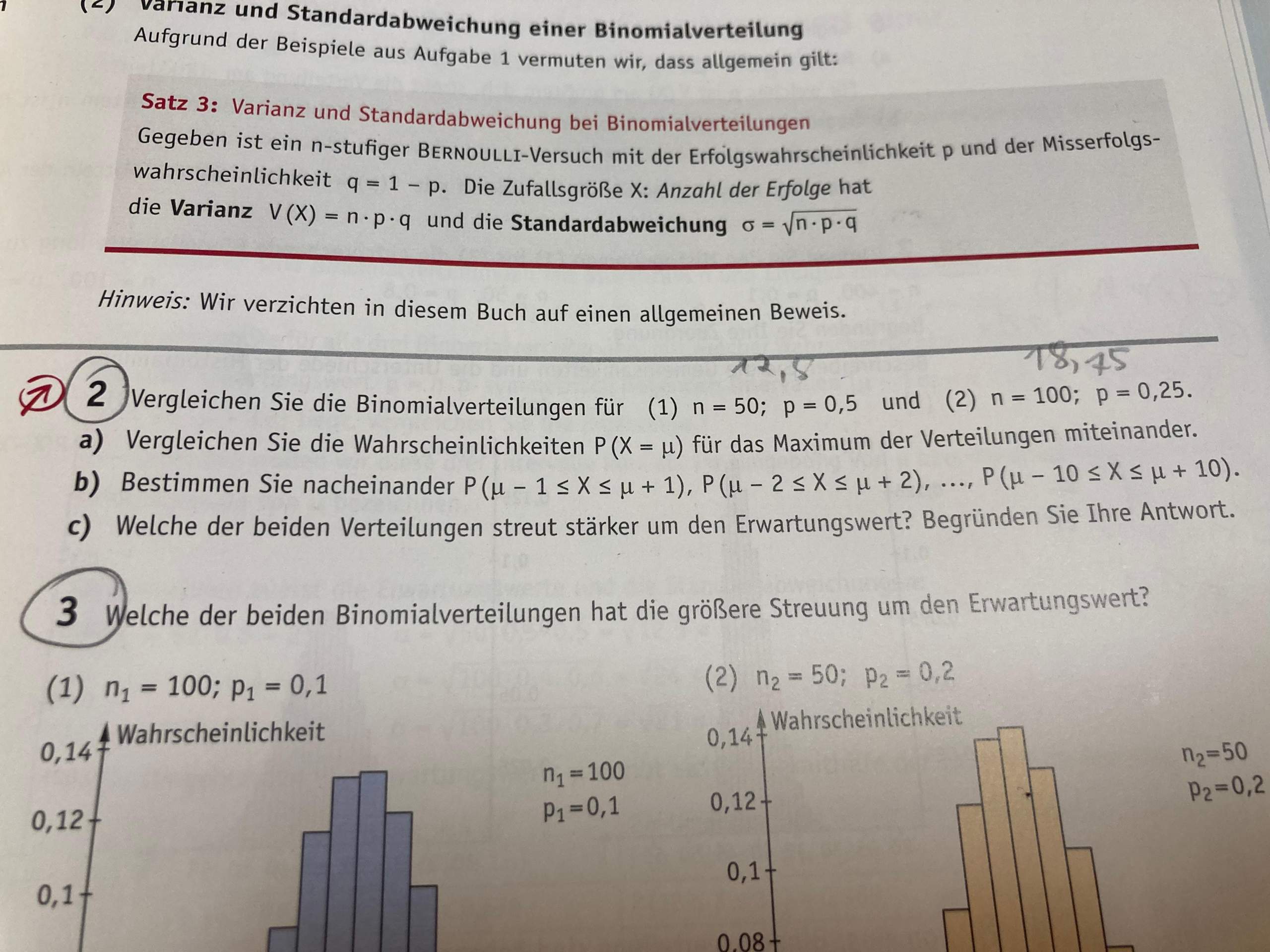Mathehausaufgabe in Stochastik? (Schule, Mathe, Mathematik)