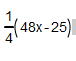 1/4 ausklammern (Erste Lösung) - (Mathe, Mathematik, Bruch)