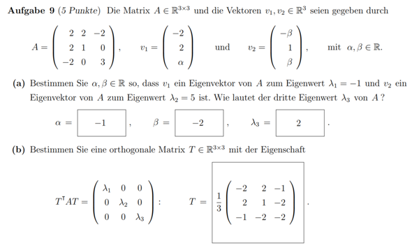 Matrix berechnen? (rechnen, Funktion, Gleichungen)