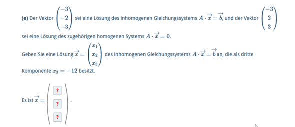 Matrix Inhomogen und Homogen? (rechnen, Funktion, Gleichungen)