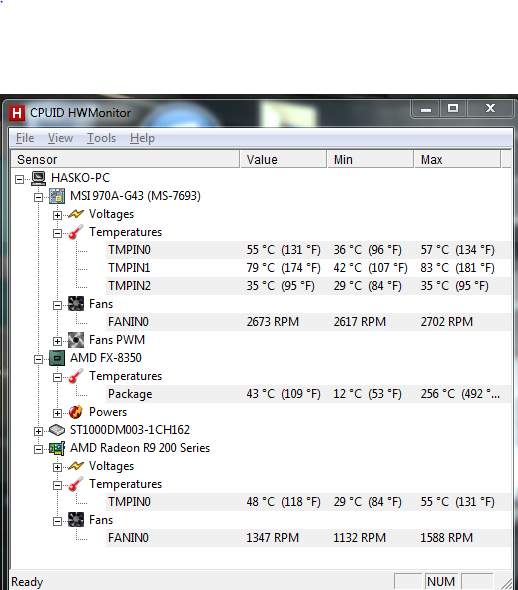 Max. Temperatur AMD FX-8350 (Prozessor, CPU, Mainboard)