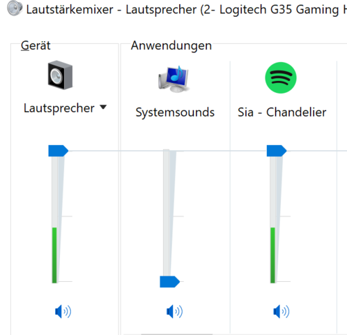 Lautstärkemixer - (Musik, Windows 10, Kopfhörer)