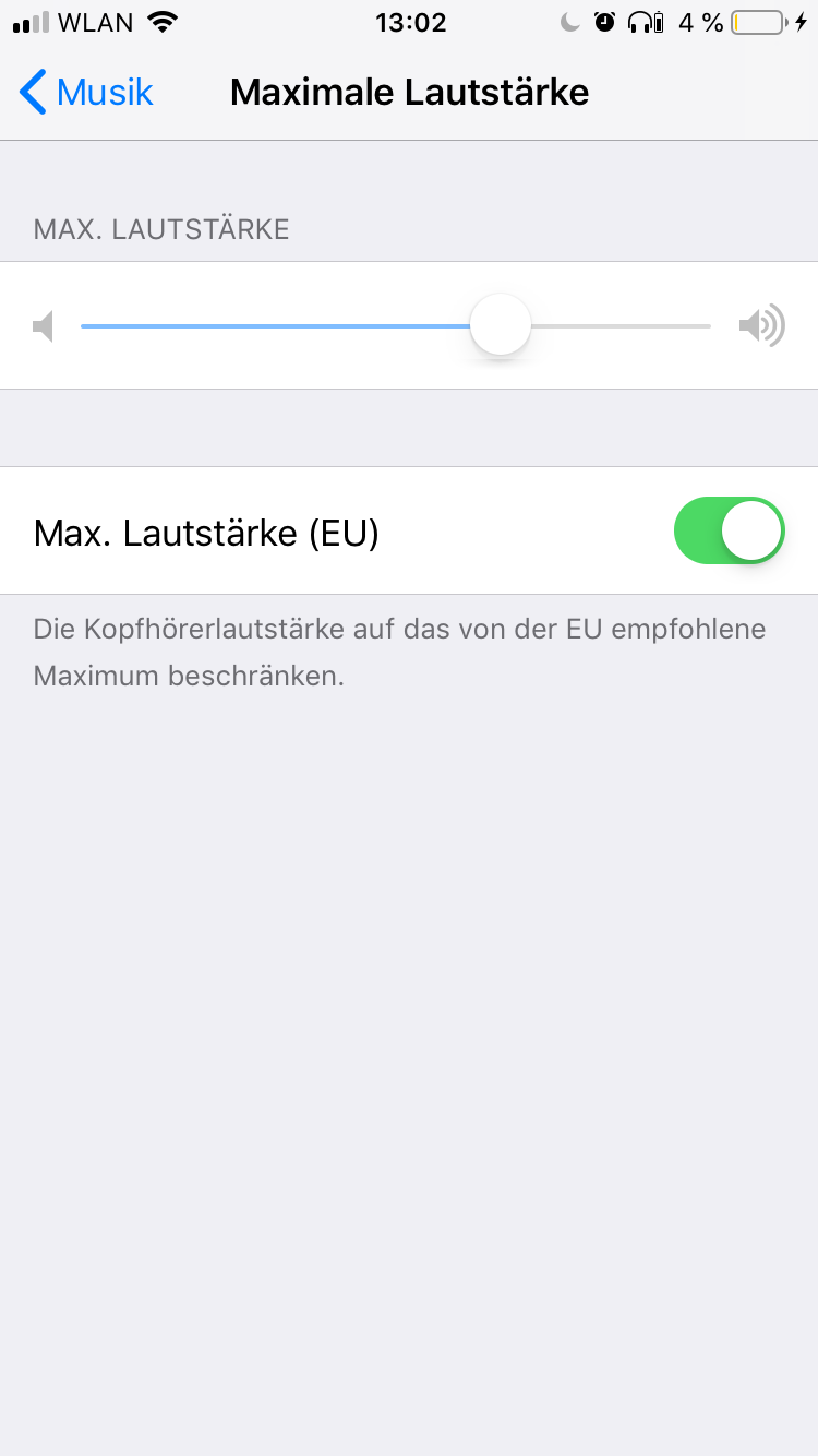 Maximale Lautstärke? (Technik, Musik, Technologie)