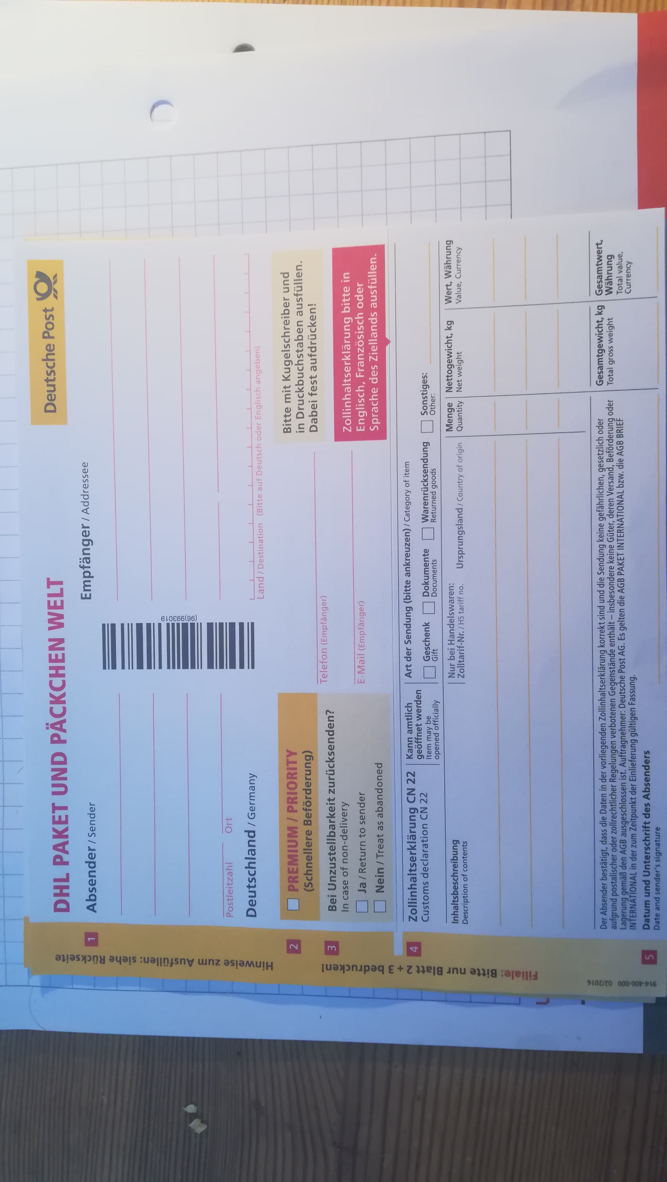 Mehr Als 3 Waren In Die Zollinhaltserklarung Versand Dhl Zoll