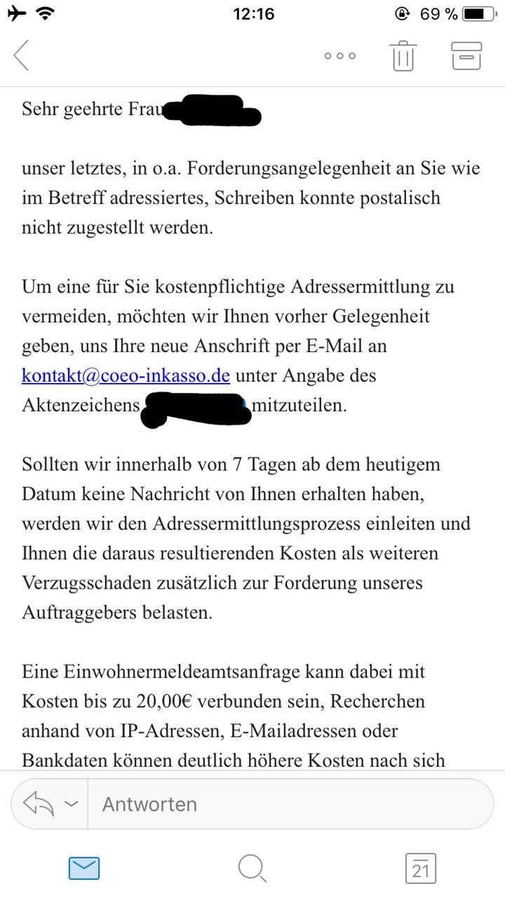Mein Account Bei Wish Wurde Gehackt Jetzt Inkasso Recht E Mail Betrug