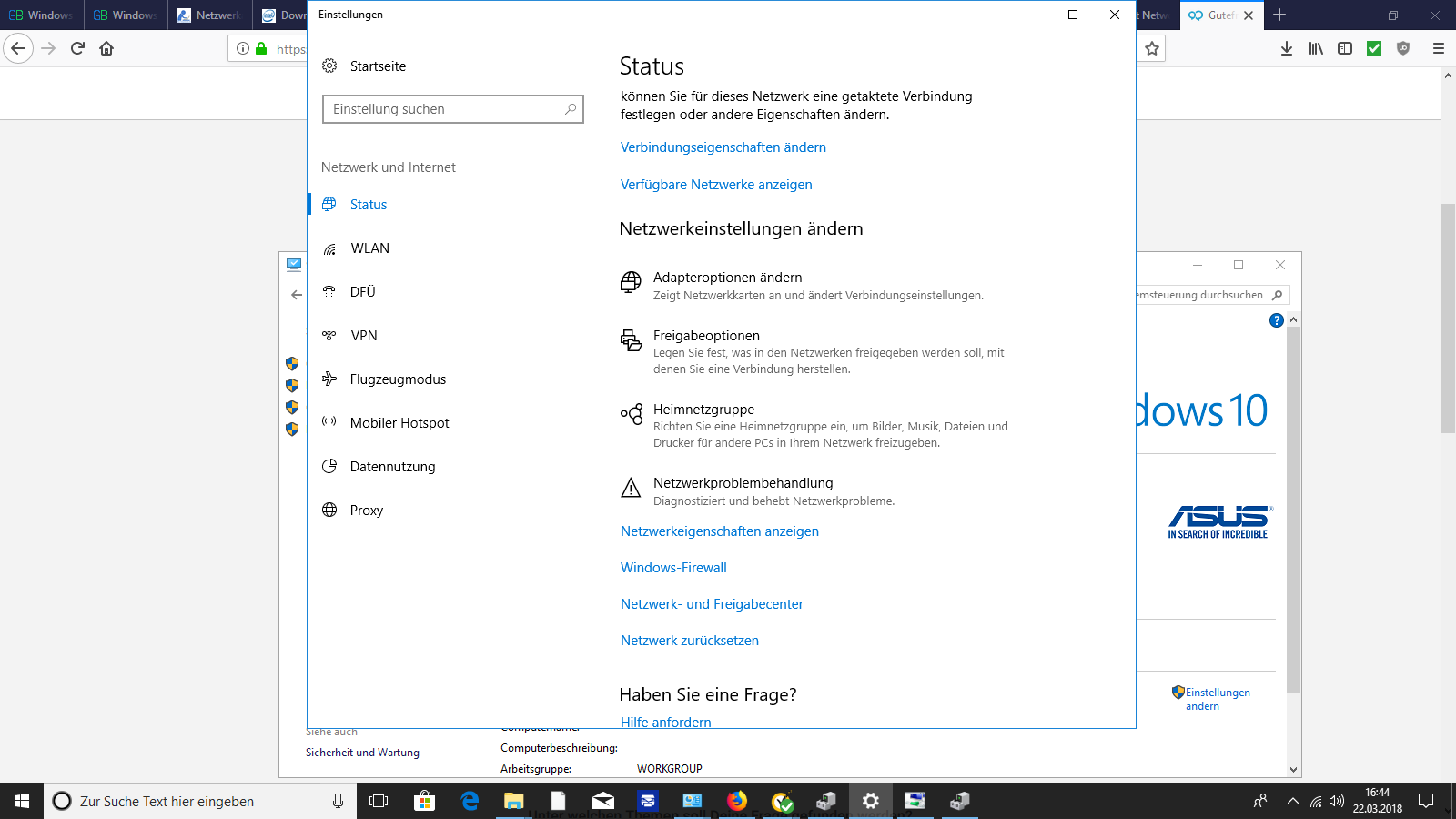 Mein wird nicht angezeigt Lan Anschluss Funktioniert nicht