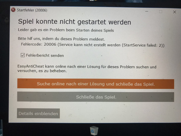 Mein Fortnite Startet Nicht Und Es Kommt Eine Fehlermeldung - computer pc fortnite