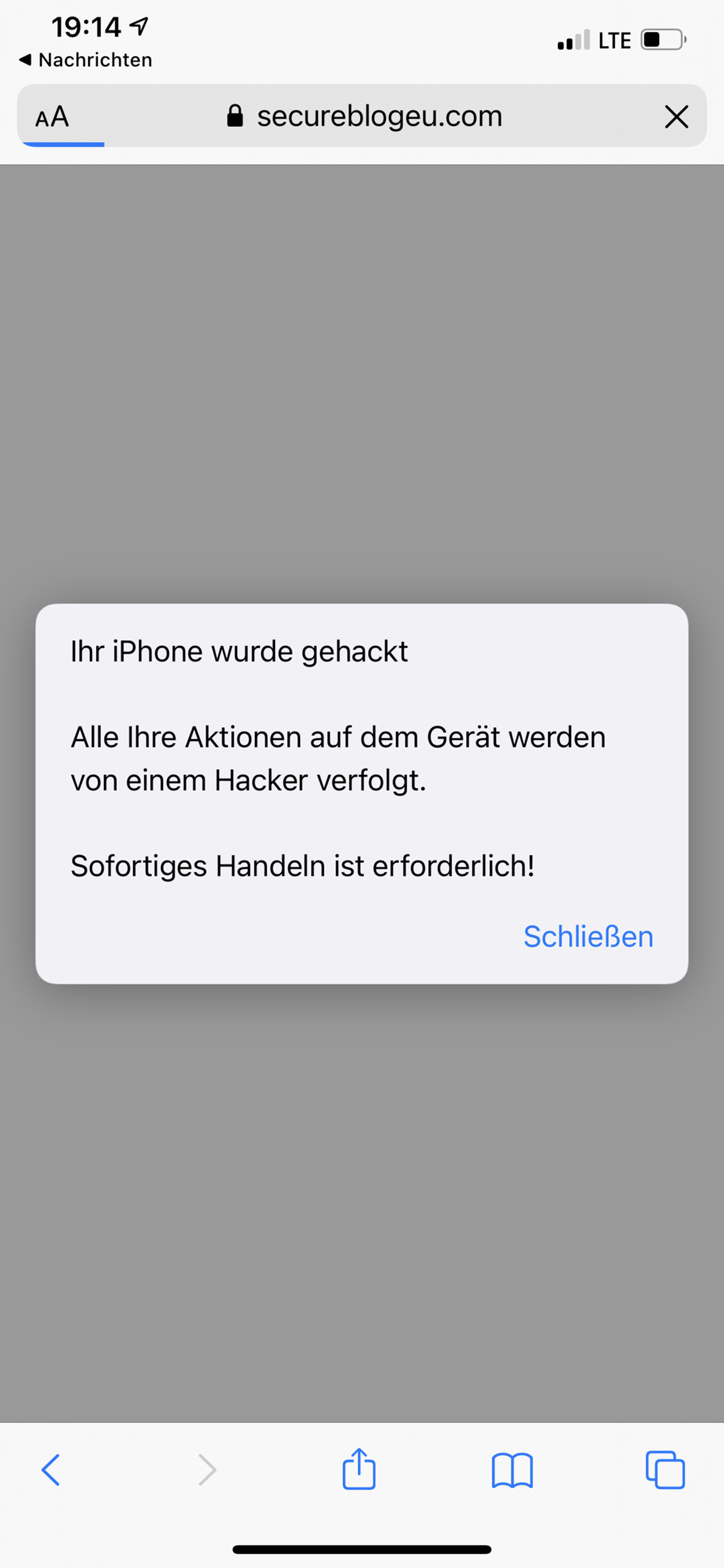 Mein Handy wurde gehackt,Deich ein sms die ich angeklickt habe,wie kann ich das schnell umgehen