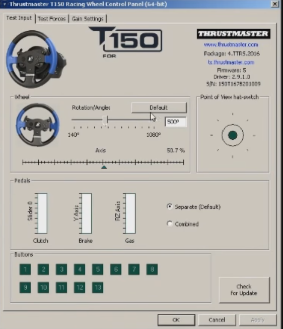 Mein Lenkrad wird nicht richtig erkannt. Was soll ich tun ...