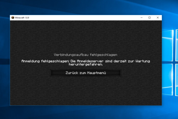 Minecraft Wartungen? - (Minecraft, Fehler)