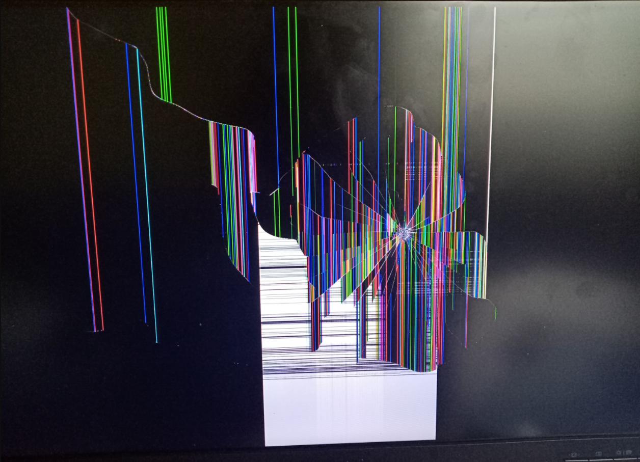 Mein Monitor hat einen Riss, was tun...? (Computer, Technik, Technologie)