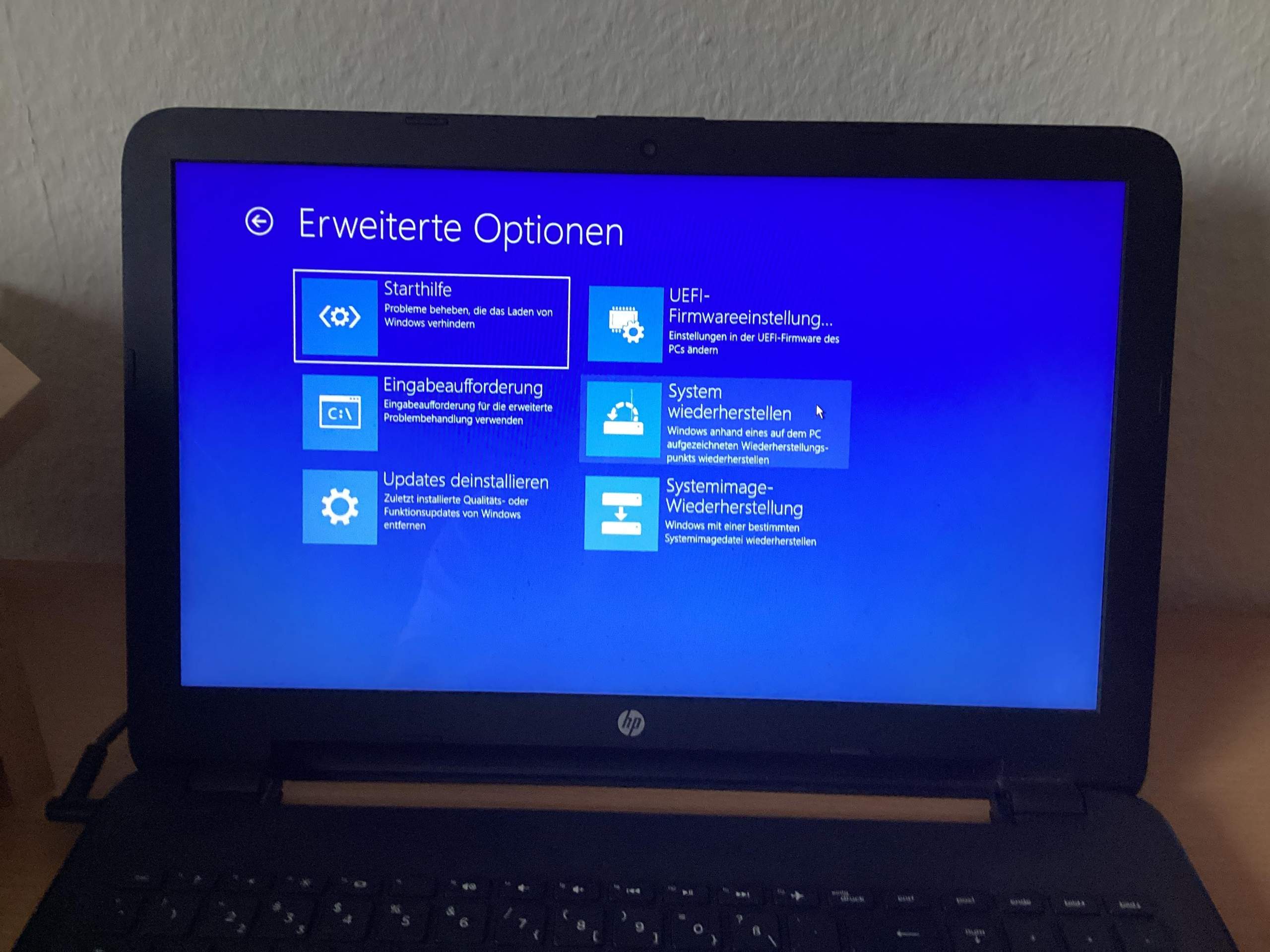 Mein PC funktioniert nicht mehr und ich komme zu diese Seite wenn ich