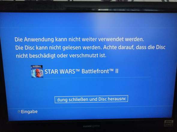 Mein PS4 Spiel ladet nicht mehr weiter! (Star wars Battlefront II)?