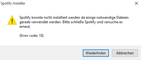 .. - (Spotify, fehlercode, nicht-installieren)