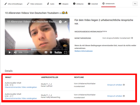 - (Musik, YouTube, Urheberrecht)