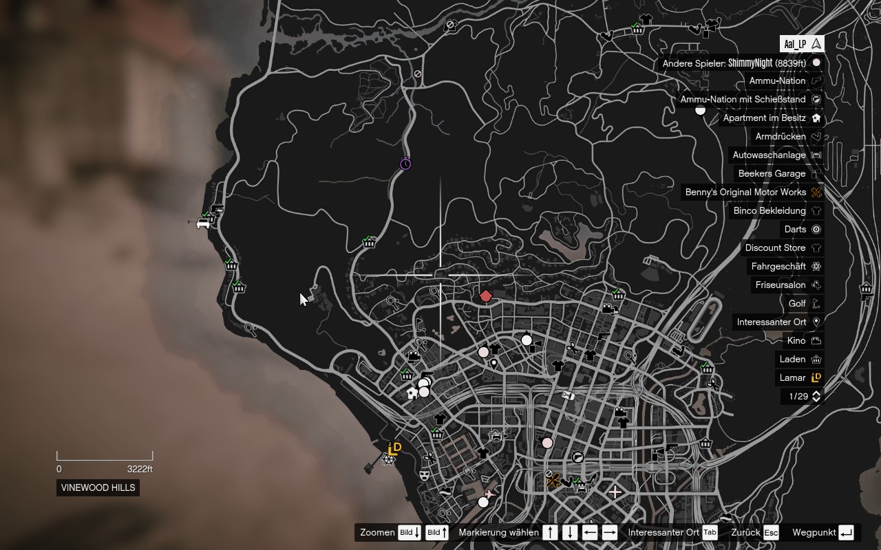 Meine karte in gta 5 (PC) zeigt nur noch markierungen und polizei an Meine karte in gta 5 (PC) zeigt nur noch markierungen und polizei an