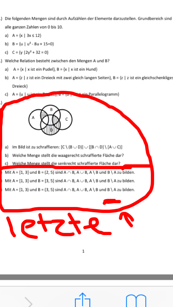 Mengen, Mathematik wie lese ich Ausgeschriebene Mengen ...