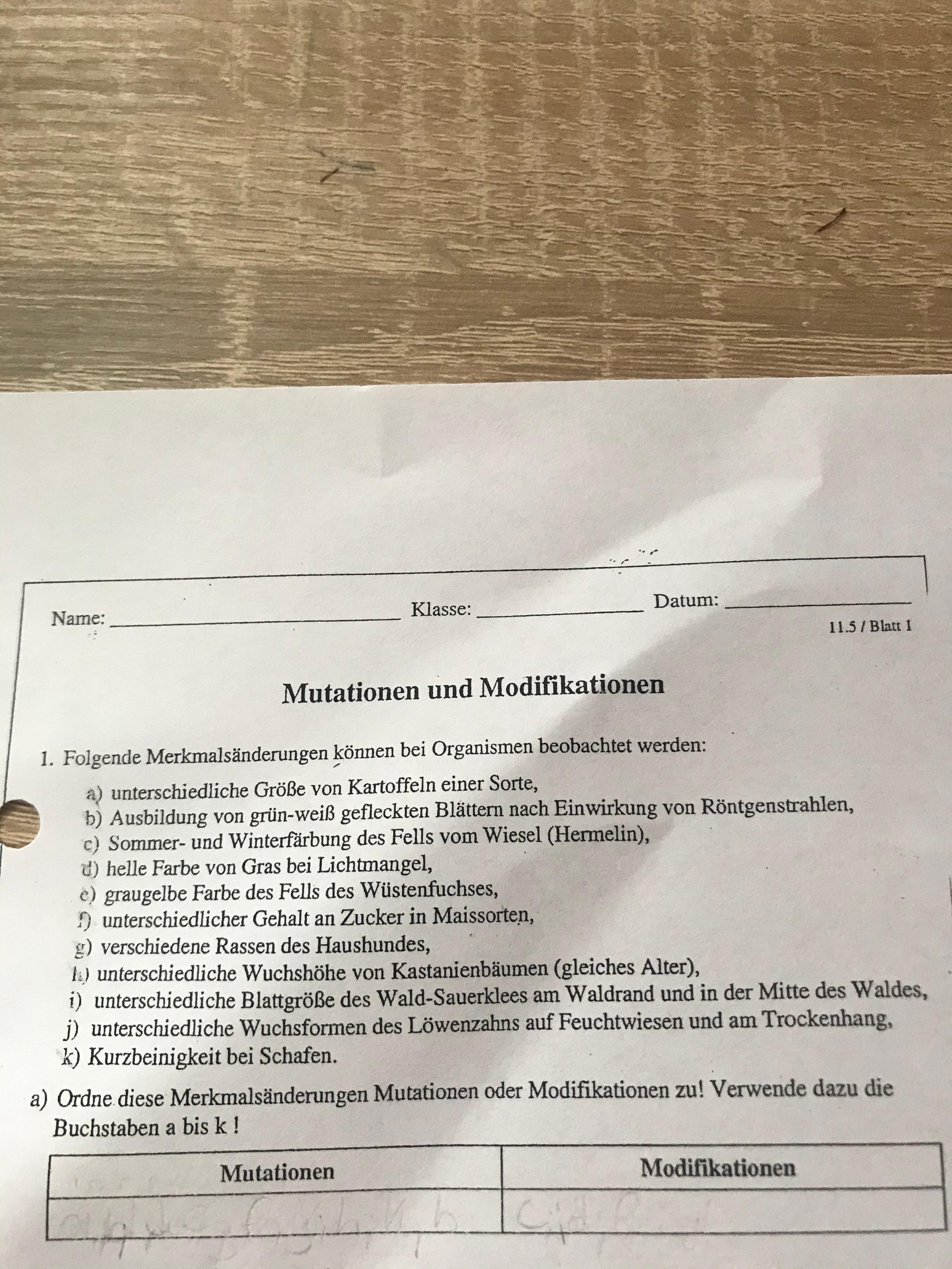 Merkmalsänderung Mutation o. Modifikation? (Computer, Biologie) - 0 Original Merkmalsänderung Mutation o. Modifikation? (Computer, Biologie) - 0 Original