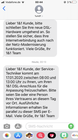 Merkwurdige Sms Von 1 1 Service Techniker 1 Und 1