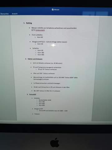 Messer Selber Machen Physik Chemie Handwerk