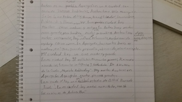 mein text - (spanisch, Mi barrio)