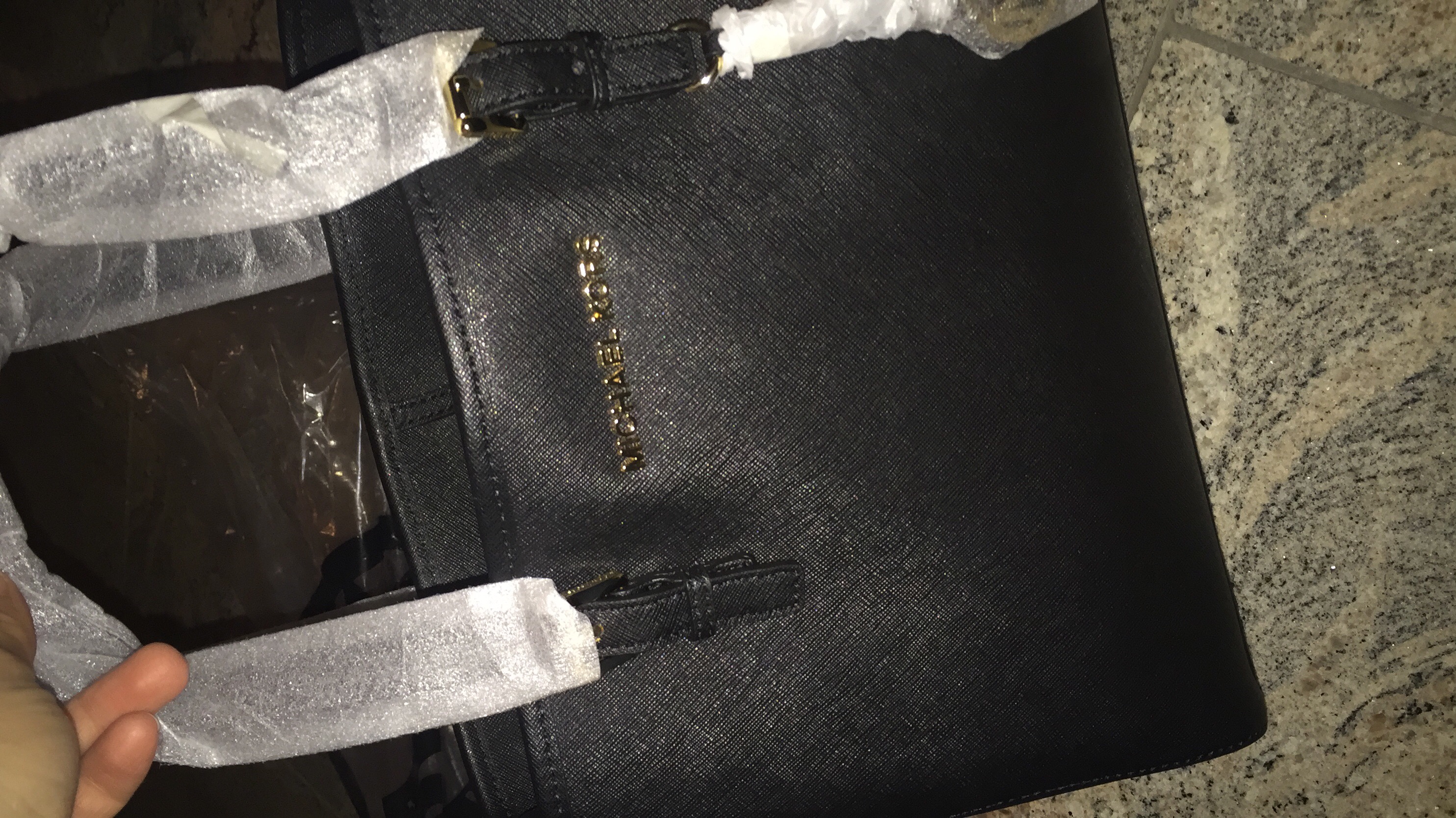 michael kors tasche schwarz gold