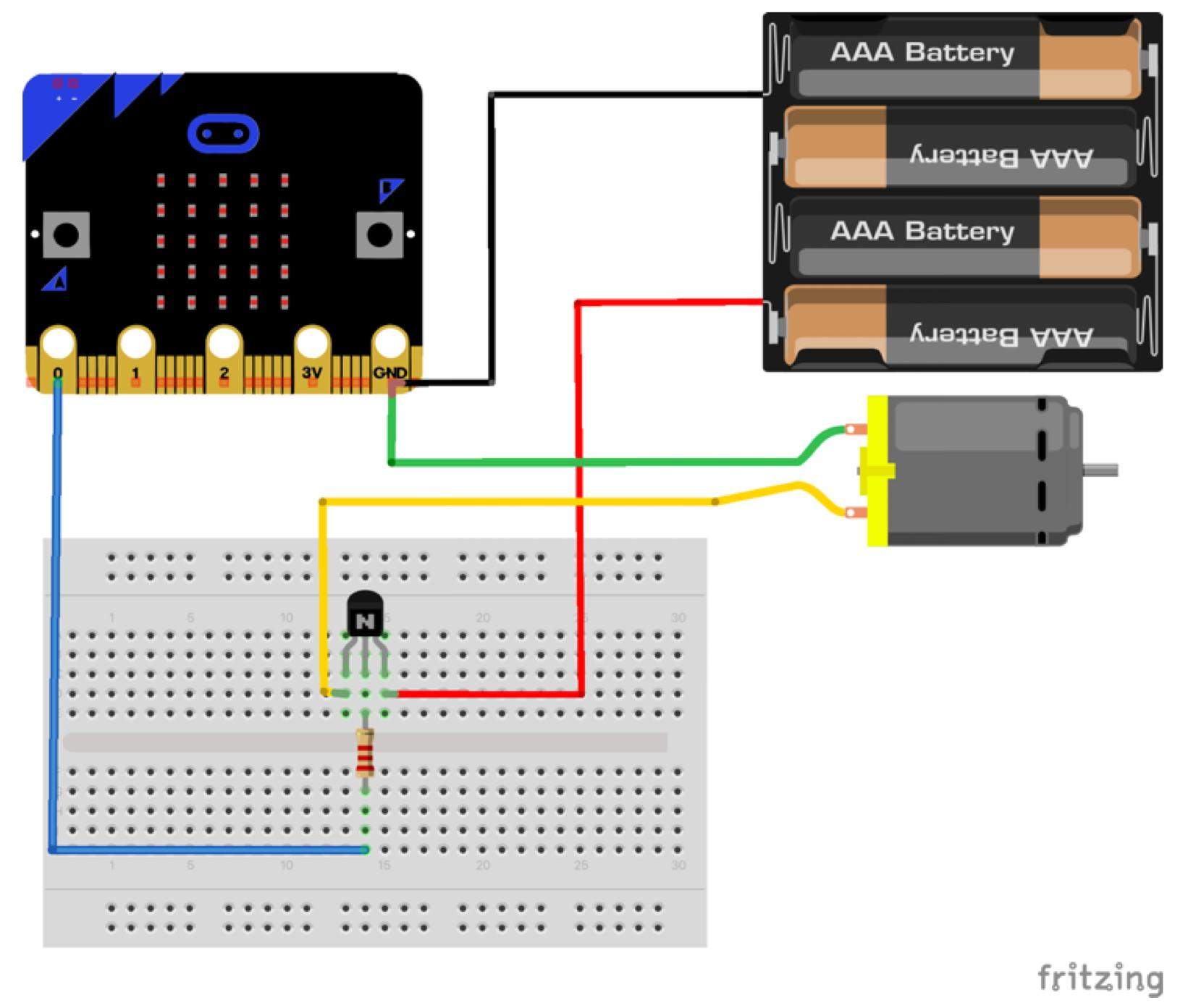 Micro:Bit / microbit zweiter Stromquelle für Elektromotor? (Akku ...