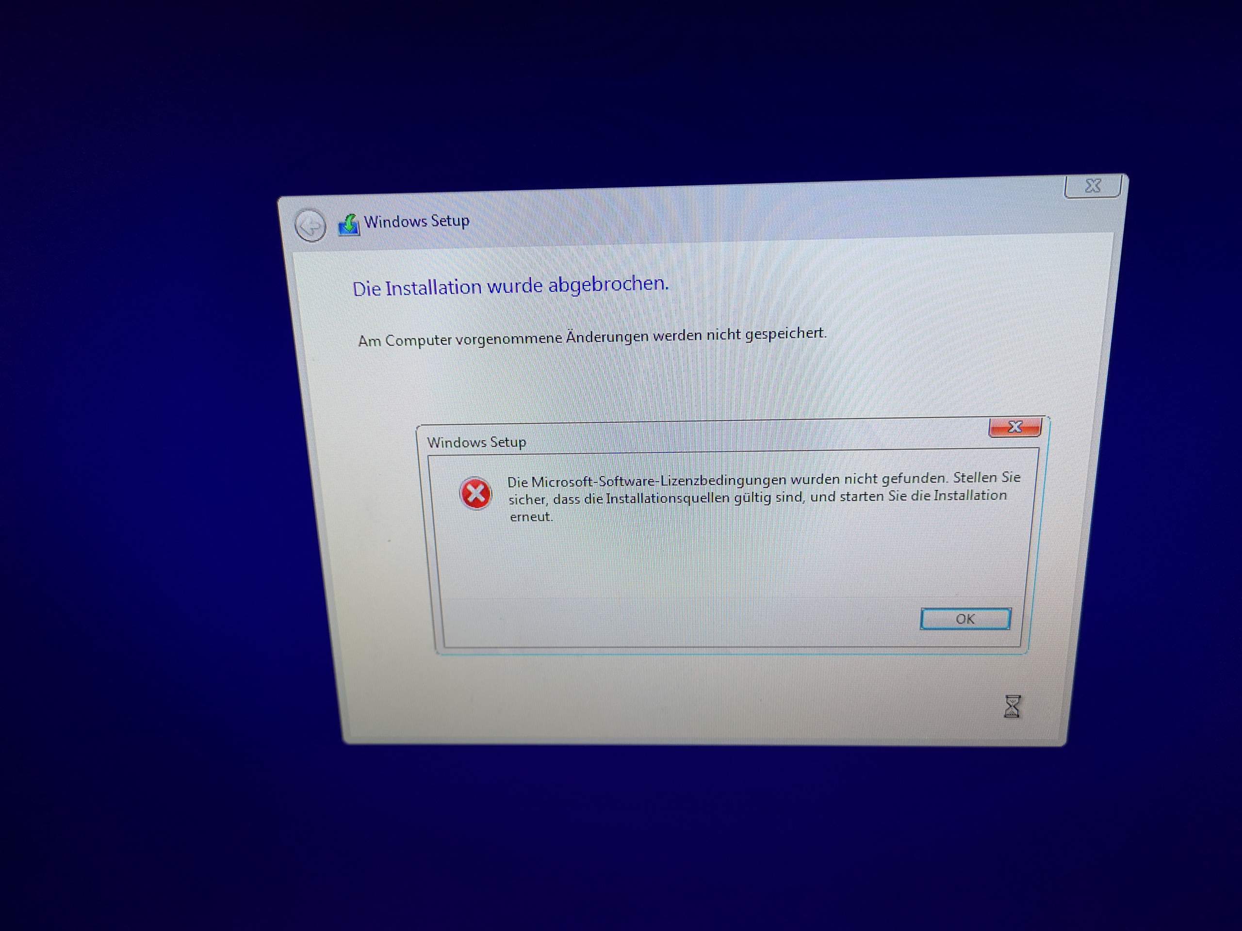 Microsoft-Software-Lizenzbedingungen nicht gefunden was tun? (Computer